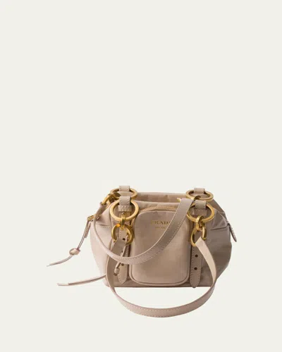 PRADA DANGLE MINI LEATHER SHOULDER BAG