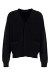 Prada Cashmere Cardigan Luxurious Front Pockets In Bleu