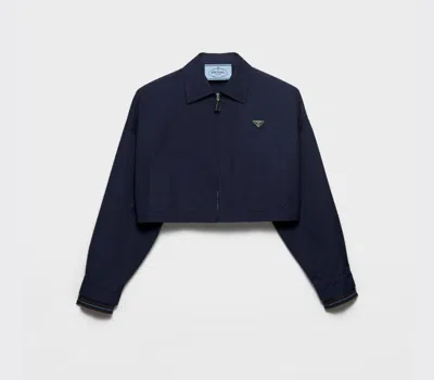 Prada Dark Blue Cotton Polyester Jacket