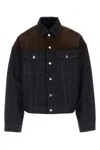 Prada Denim Jacket With Long Sleeves And Chest Pockets In Black