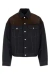 Prada Denim Jacket With Long Sleeves And Chest Pockets In Black