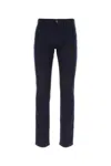 Prada Drill Chino Pant With Belt Loops And Back Pockets In Dark Blue