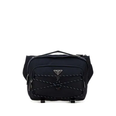 Prada Dark Blue Re-nylon  Speedrock Belt Bag
