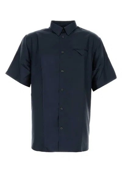 Prada Dark Blue Satin Shirt