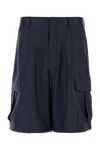 Prada Bermuda Silk Shorts Loops Belt