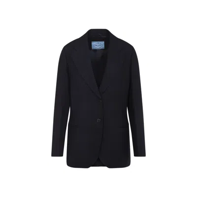 Prada Dark Blue Wool Blazer
