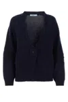Prada Women's Dark Wool Blend Sweater In Blue