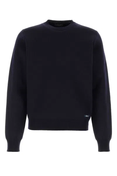 PRADA PRADA DARK BLUE WOOL BLEND SWEATER