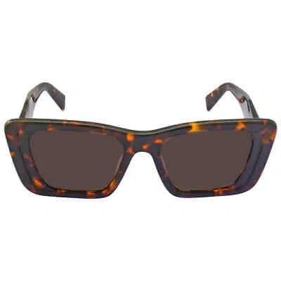 Pre-owned Prada Dark Brown Cat Eye Ladies Sunglasses Pr 08ys 01v8c1 51 Pr 08ys 01v8c1 51