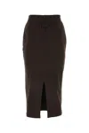 Prada Dark Brown Cotton Skirt