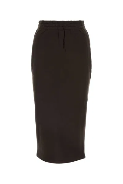 Prada Dark Brown Cotton Skirt