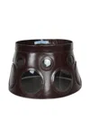 Prada Dark Brown Leather Hat