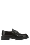 Prada Men Mocassini Platform In Pelle Spazzolata In F0ndi