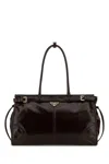 Prada Dark Brown Leather Shoulder Bag