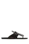 Prada Slippers Infradito Shuffle In Pelle Testa Di Moro Donna