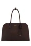 Prada Borsa Shopping Media In Pelle Melanzana  Donna