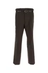 Prada Pantalone Dalla Gamba Ampia In Misto Mohair Testa Di Moro Uomo In Brown