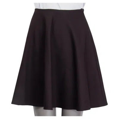 Pre-owned Prada Dark Brown Nylon Flared Short Skirt 36 Xxs