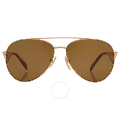 Prada Dark Brown Pilot Ladies Sunglasses Pr 73zs 5ak01t 58