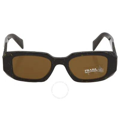 Prada Dark Brown Rectangular Ladies Sunglasses Pr 17ws 19d01t 49 In Multi