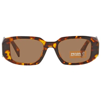 Prada Dark Brown Rectangular Ladies Sunglasses Pr 17wsf Vau2z1 51 In Multi