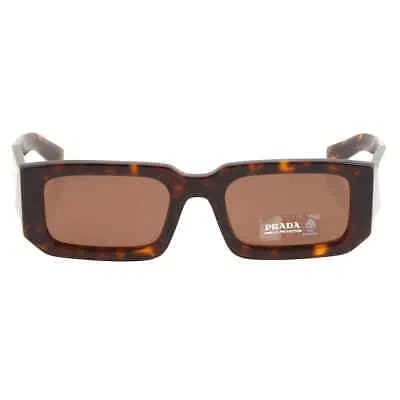 Pre-owned Prada Dark Brown Rectangular Men's Sunglasses Pr 06ys 2au8c1 53 Pr 06ys 2au8c1