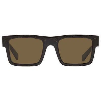 Pre-owned Prada Dark Brown Rectangular Men's Sunglasses Pr 19ws 19d01t 52 Pr 19ws 19d01t