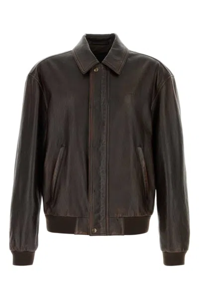 Prada Dark Brown Solid Jacket