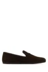 Prada Versatile Round Toe Suede Loafers