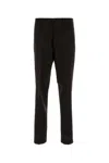 Prada Wool Trousers With Creased Design And Pockets In Brown