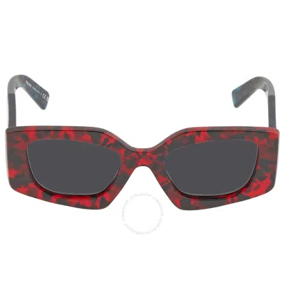 Prada Dark Gray Irregular Ladies Sunglasses Pr 15ys 09z5s0 51 In Multi