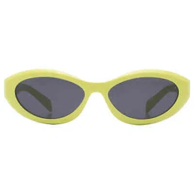 Pre-owned Prada Dark Gray Oval Ladies Sunglasses Pr 26zs 13l08z 55 Pr 26zs 13l08z 55