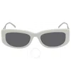 Prada Dark Gray Rectangular Ladies Sunglasses Pr 14ys 1425s0 53 In Grey