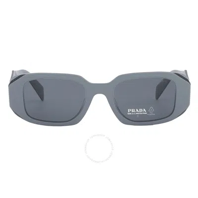 Prada Dark Gray Rectangular Ladies Sunglasses Pr 17wsf 11n09t 51 In Grey