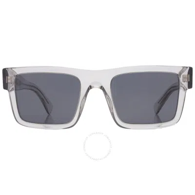 Prada Dark Gray Rectangular Men's Sunglasses Pr 19ws U4309t 52 In Grey