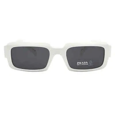 Pre-owned Prada Dark Gray Rectangular Men's Sunglasses Pr 27zs 17k08z 54 Pr 27zs 17k08z 54
