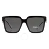 Prada Dark Gray Square Ladies Sunglasses 0pr 24zs1ab5s056 In Grey