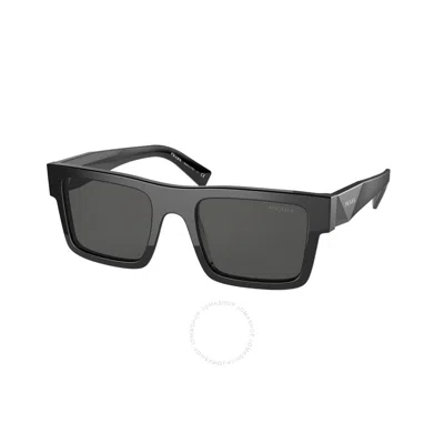 PRADA PRADA DARK GREY BROWLINE MEN'S SUNGLASSES PR 19WS 1AB5S0 52