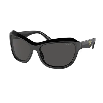 Prada Dark Grey Butterfly Ladies Sunglasses Pr A27s 16k5s0 62 In Neutral