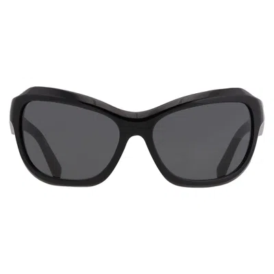 Prada Dark Grey Butterfly Ladies Sunglasses Pr A27s 16k5s0 62 In Black