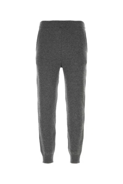 Prada Dark Grey Cashmere Joggers In Gray
