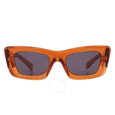Prada Dark Grey Cat Eye Ladies Sunglasses Pr 13zs 10n5s0 50 In Dark / Grey / Orange