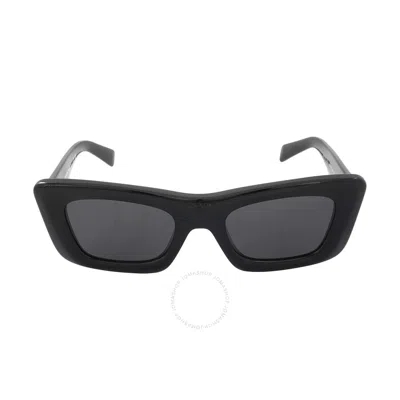 Prada Dark Grey Cat Eye Ladies Sunglasses Pr 13zs 1ab5s0 50 In Gray