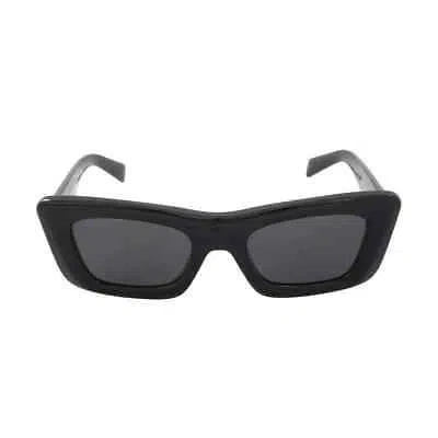 Pre-owned Prada Dark Grey Cat Eye Ladies Sunglasses Pr 13zs 1ab5s0 50 Pr 13zs 1ab5s0 50 In Gray