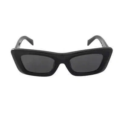 Pre-owned Prada Dark Grey Cat Eye Ladies Sunglasses Pr 13zsf 1ab5s0 52 Pr 13zsf 1ab5s0 52 In Gray