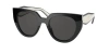 Prada Dark Grey Cat Eye Ladies Sunglasses Pr 14wsf 09q5s0 53 In Black