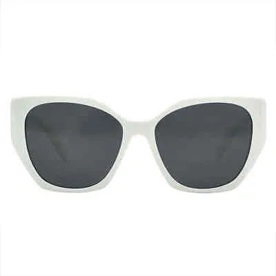 Pre-owned Prada Dark Grey Cat Eye Ladies Sunglasses Pr 19zsf 1425s0 56 Pr 19zsf 1425s0 56 In Gray