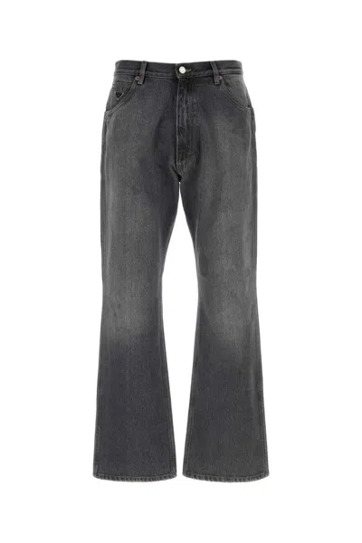 Prada Dark Grey Denim Jeans In Gray