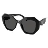 Prada Dark Grey Geometric Ladies Sunglasses Pr 16ws 1ab5s0 53 In Black