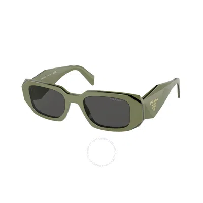 Prada Symbole Rectangular Women's Sunglasses, Pr 17ws In Dark Grey